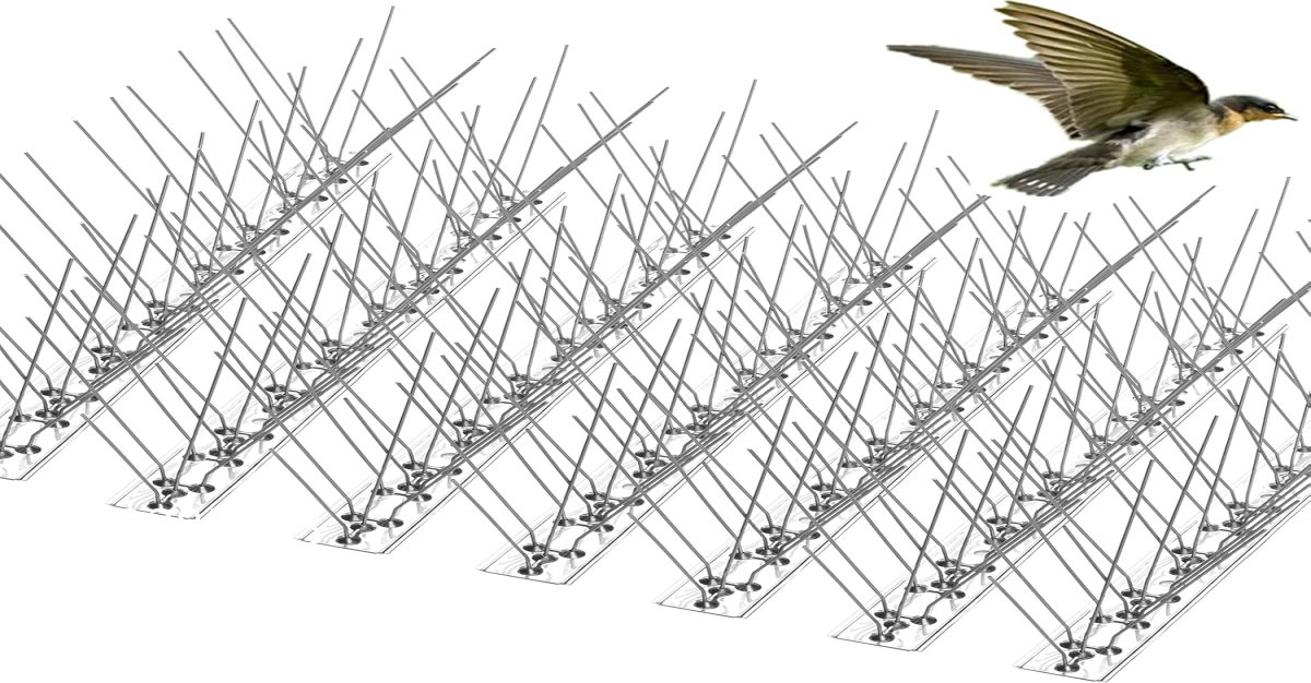 طارد حمام بأسنان حديدية حادة يمنع تجمع الحمام