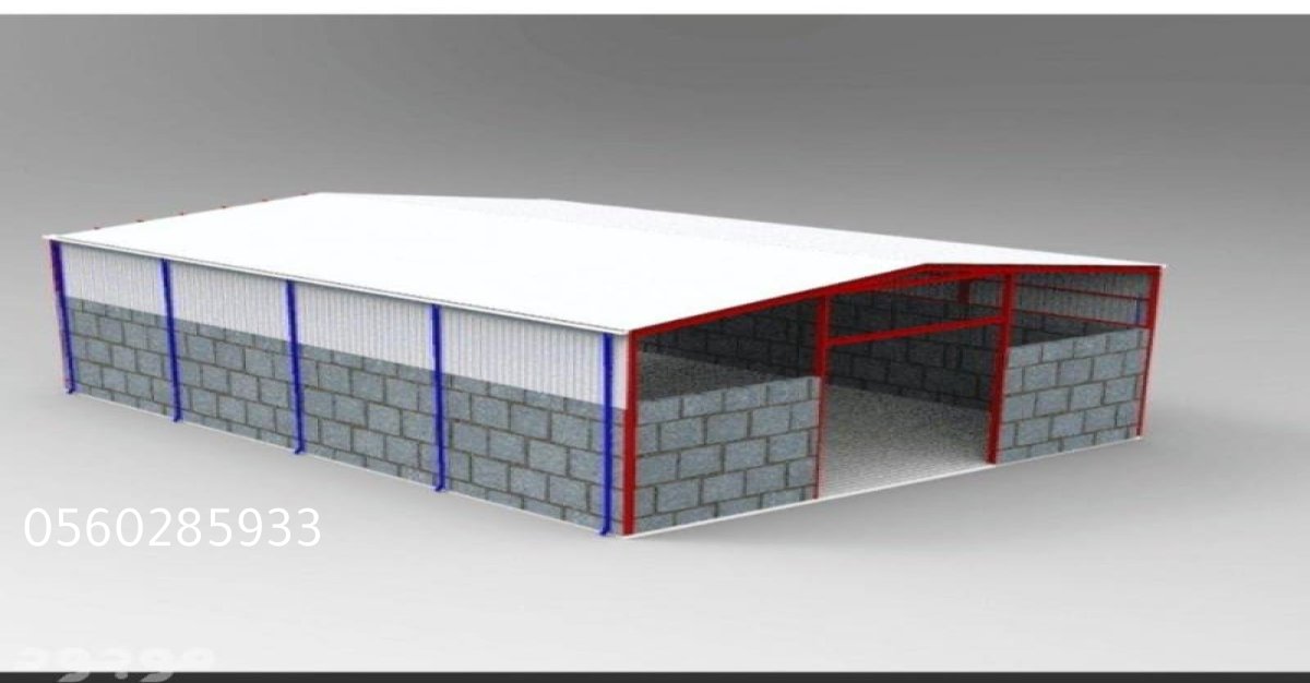 هناجر بألواح ساندوتش بانل، مثالية للمستودعات والمصانع