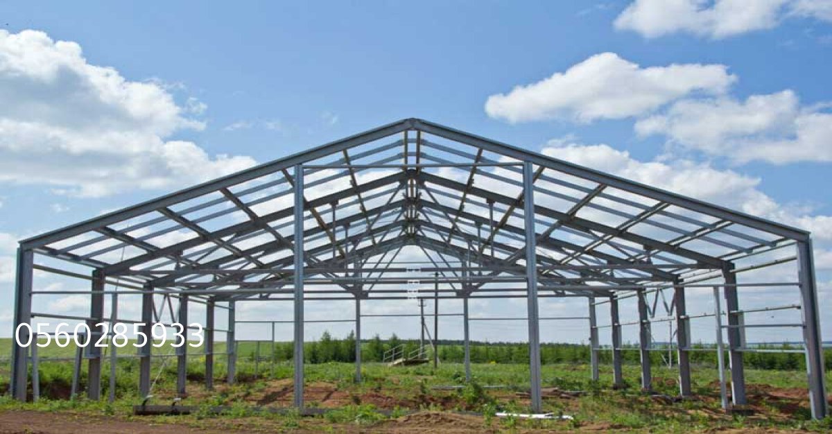 هنجر حديد مغطى بالصاج المجلفن المقاوم للصدأ